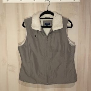 Sonoma Gray Fleece SHERPA VEST Size Large